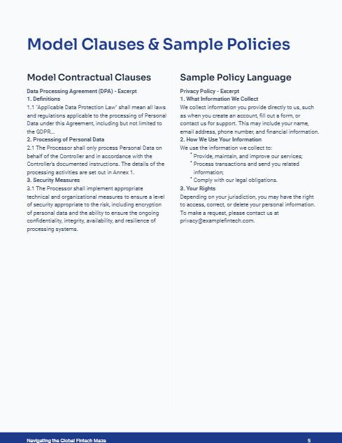 Cross-Border Privacy Compliance for Fintech