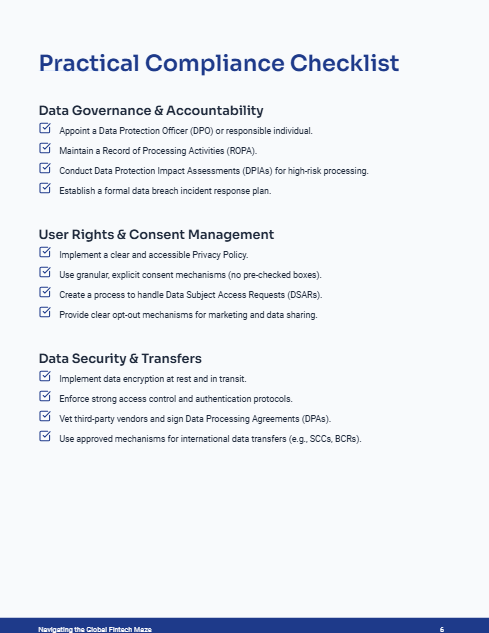 Cross-Border Privacy Compliance for Fintech