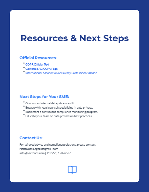 Legal Risk Framework: Data Privacy for SMEs