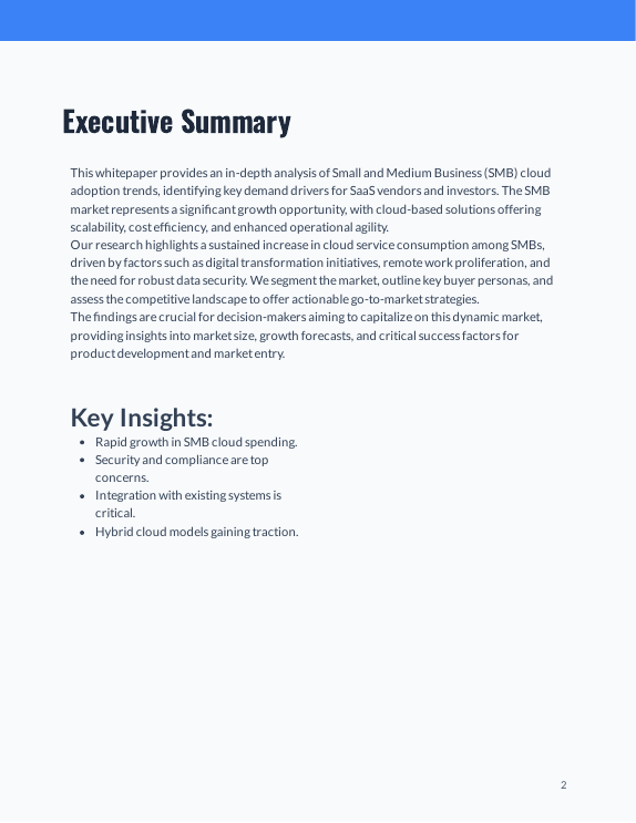 SMB Cloud Adoption Market Insights