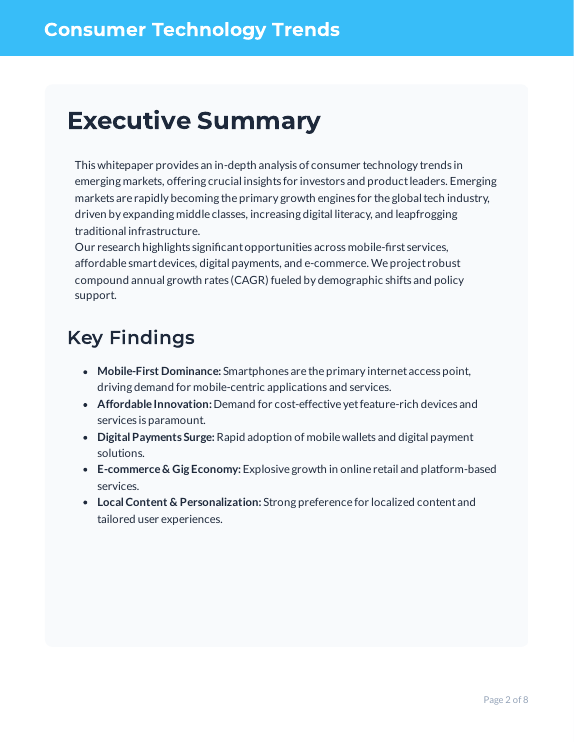 Emerging Markets Consumer Tech Trends