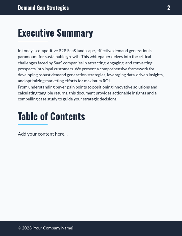 B2B SaaS Demand Gen Whitepaper
