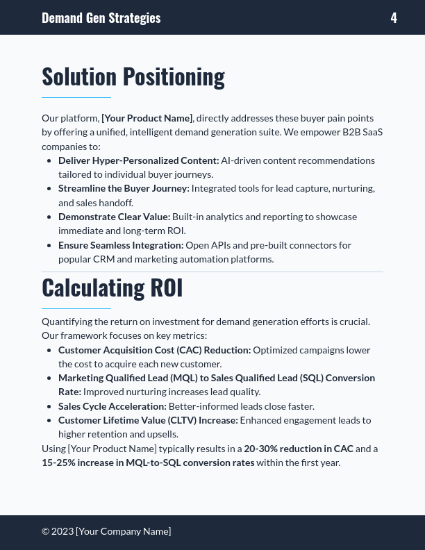 B2B SaaS Demand Gen Whitepaper