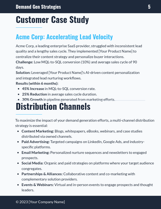 B2B SaaS Demand Gen Whitepaper