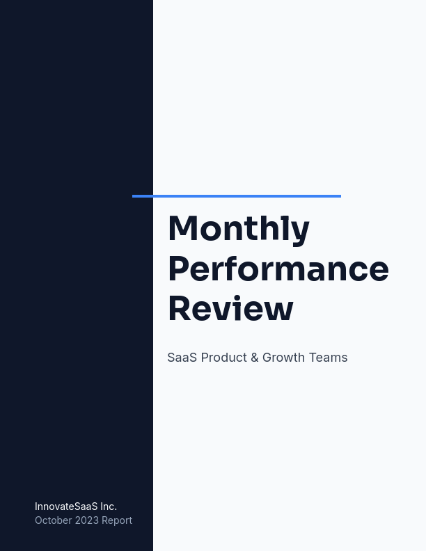 Monthly SaaS Growth Metrics Brief