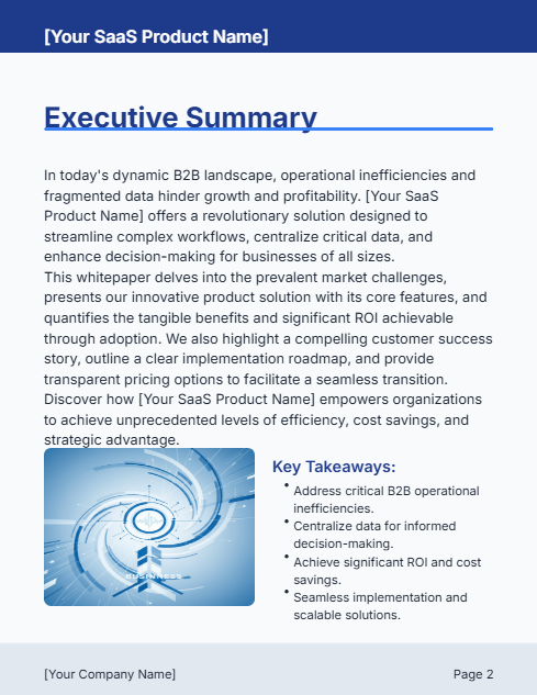 B2B SaaS Product ROI & Adoption Whitepaper