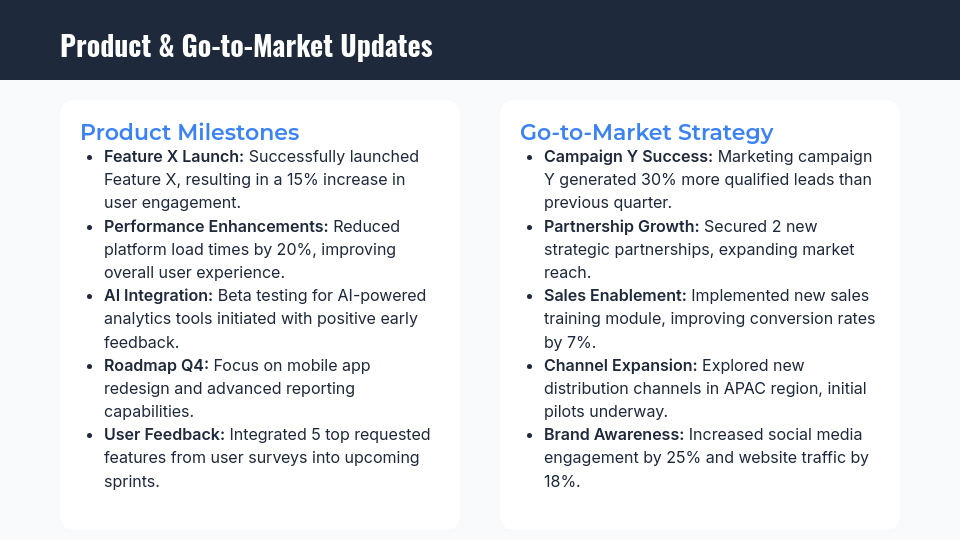 QBR: Growth & Retention Executive Brief