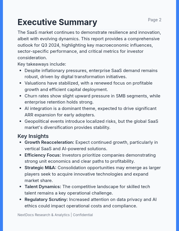 Quarterly Market Outlook for SaaS Investors