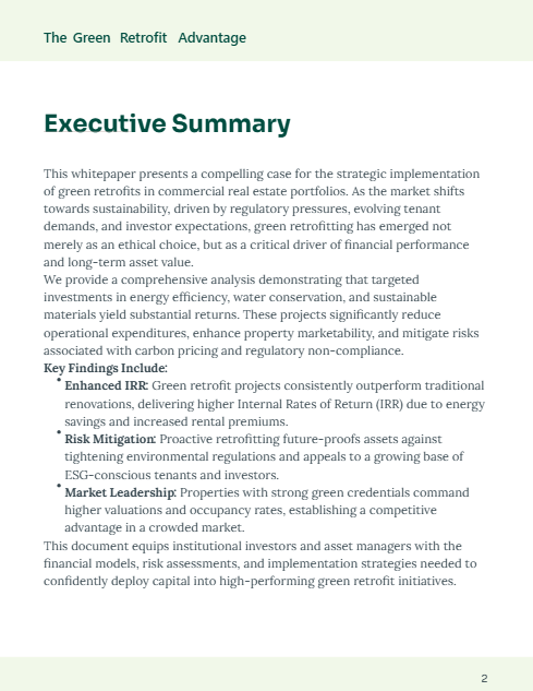 Green Retrofit ROI for Commercial Real Estate
