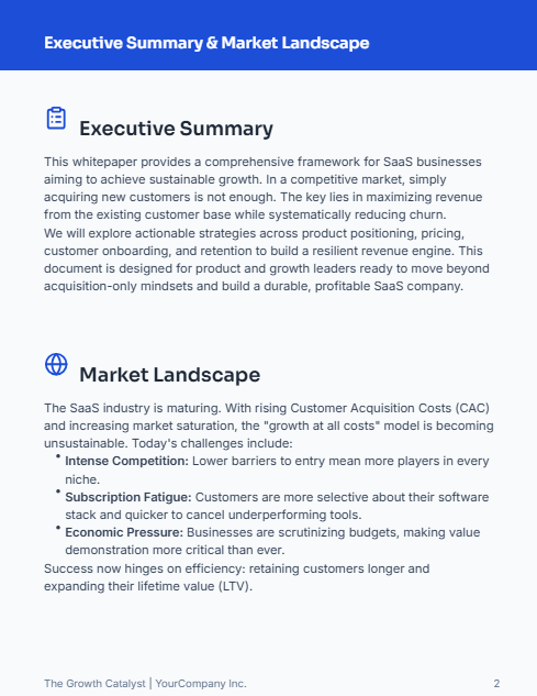 SaaS Growth & Retention Playbook