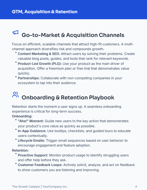SaaS Growth & Retention Playbook