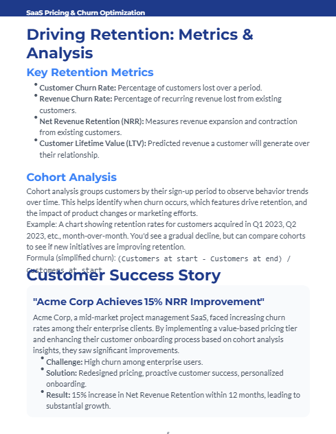 Mid-Market SaaS Pricing & Retention Strategy
