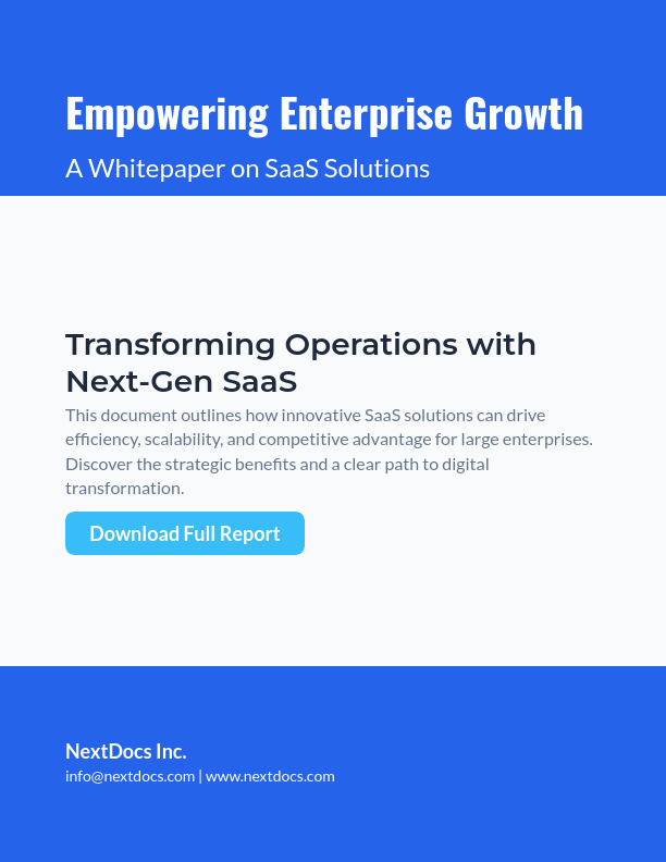 Enterprise ROI Whitepaper for SaaS Sales