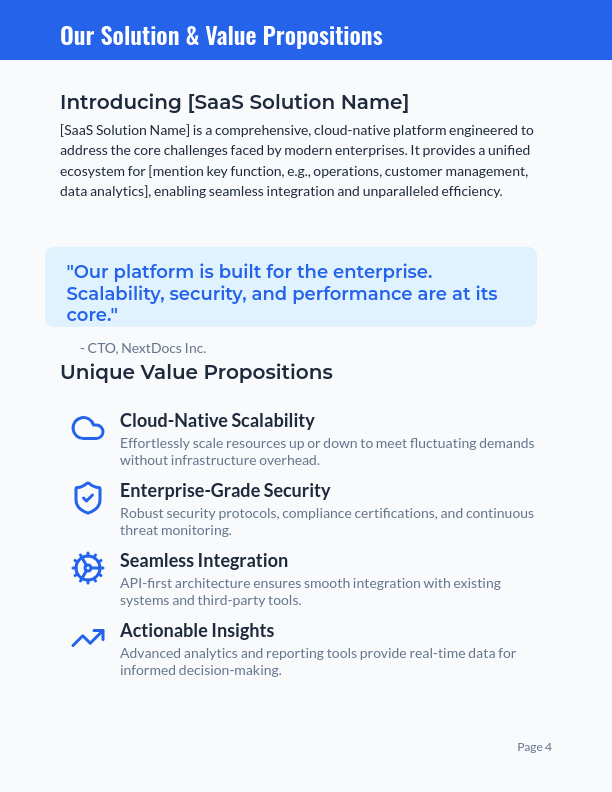Enterprise ROI Whitepaper for SaaS Sales