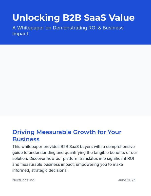 B2B SaaS Sales ROI Whitepaper - Executive Guide