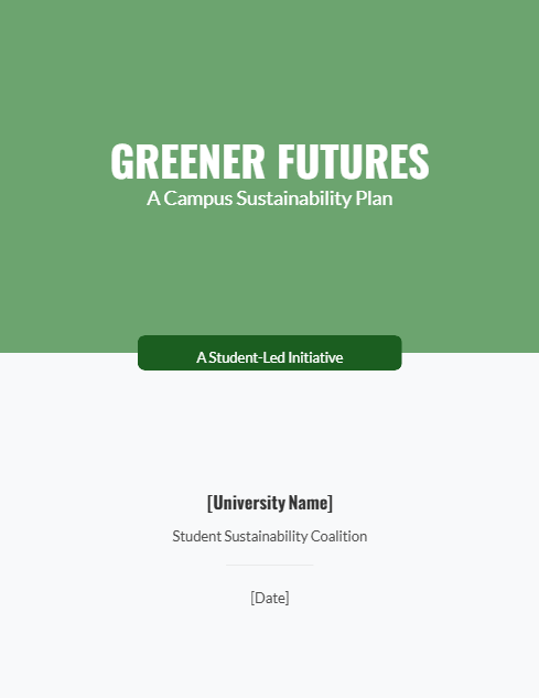 Student Whitepaper: Campus Sustainability Plan