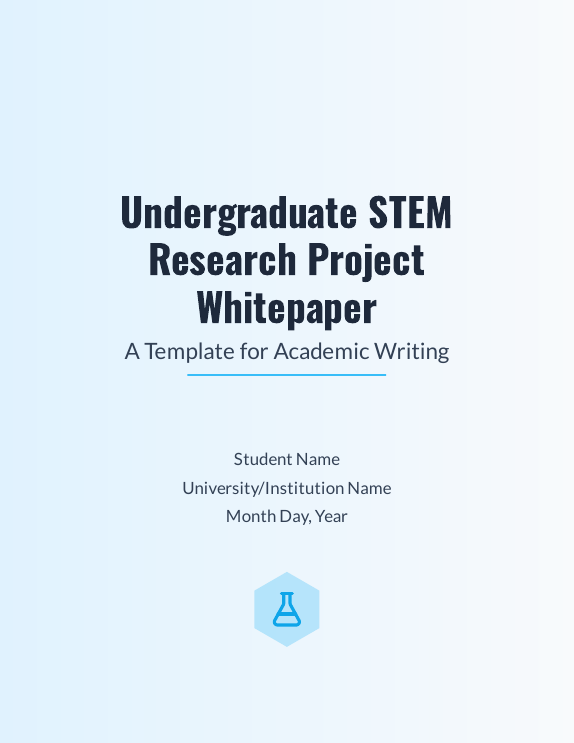 Undergraduate STEM Research Whitepaper