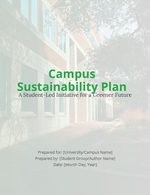 Student Whitepaper: Campus Sustainability Plan