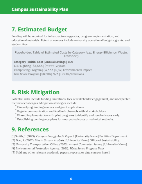 Student Whitepaper: Campus Sustainability Plan
