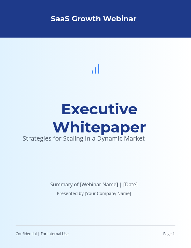 SaaS Growth Webinar Whitepaper for Executives