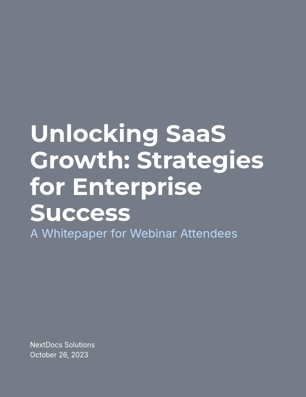Enterprise SaaS Webinar Whitepaper Guide