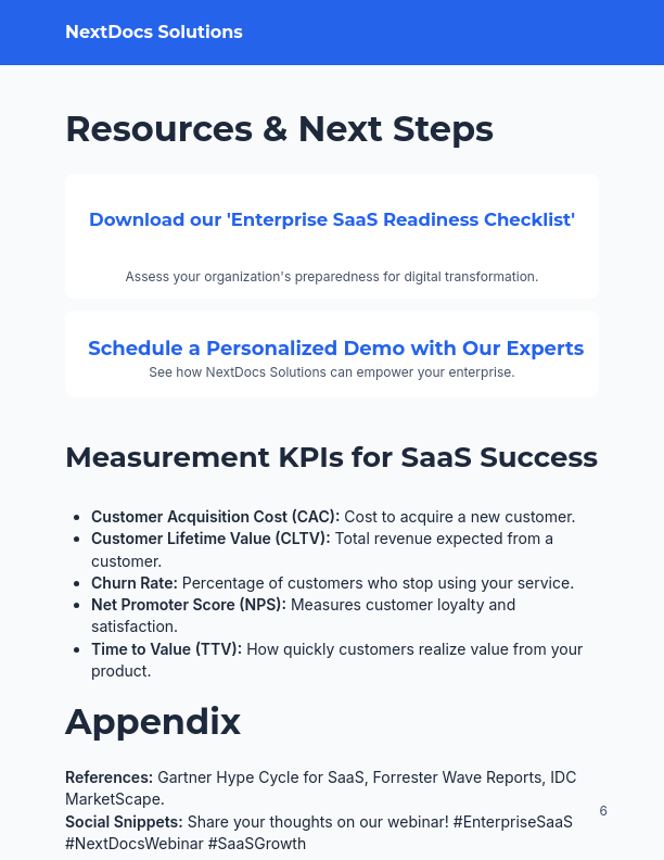 Enterprise SaaS Webinar Whitepaper Guide