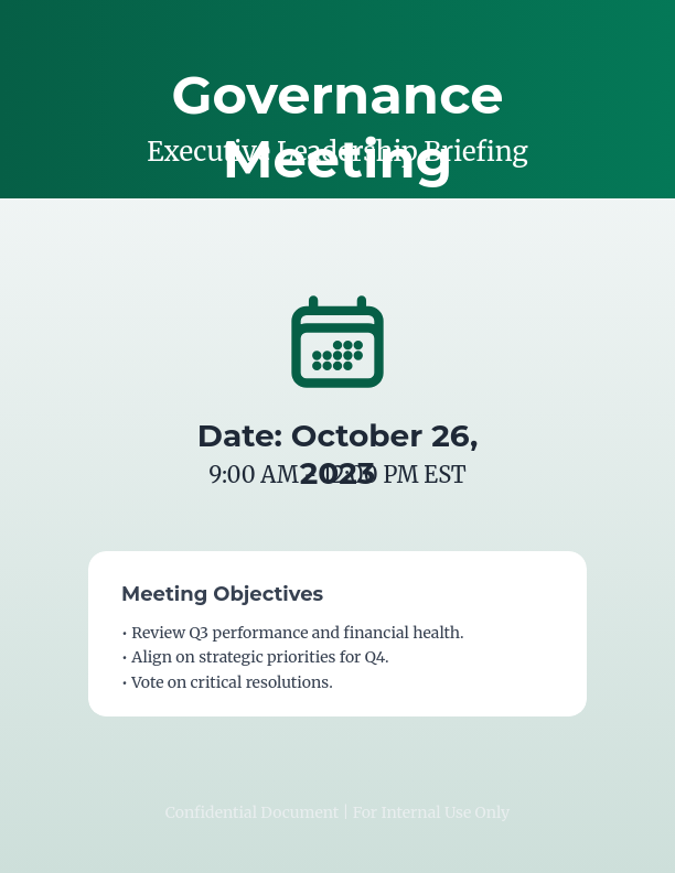 Quarterly Executive Board Review Session