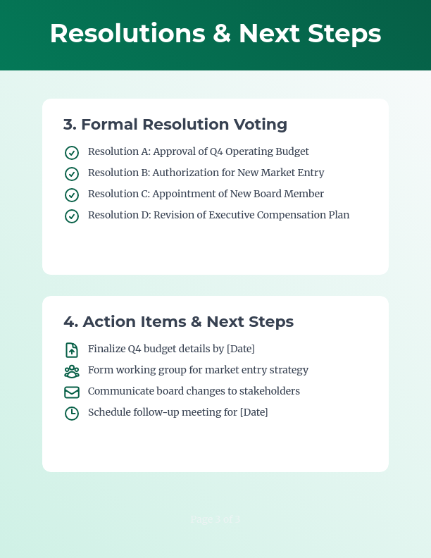 Quarterly Executive Board Review Session