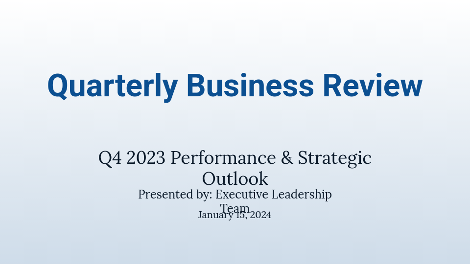 Executive QBR Performance Review