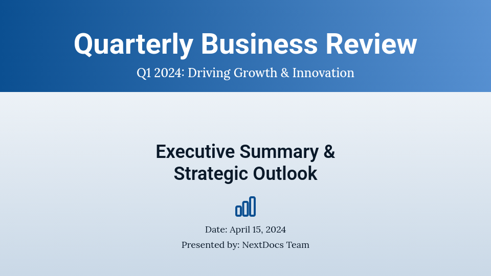 Strategic Quarterly Business Review Agenda
