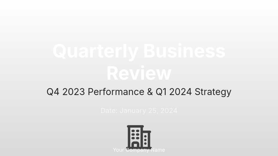 Strategic QBR Meeting Framework
