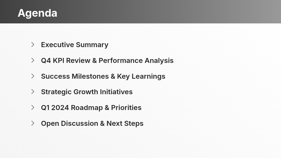 Strategic QBR Meeting Framework