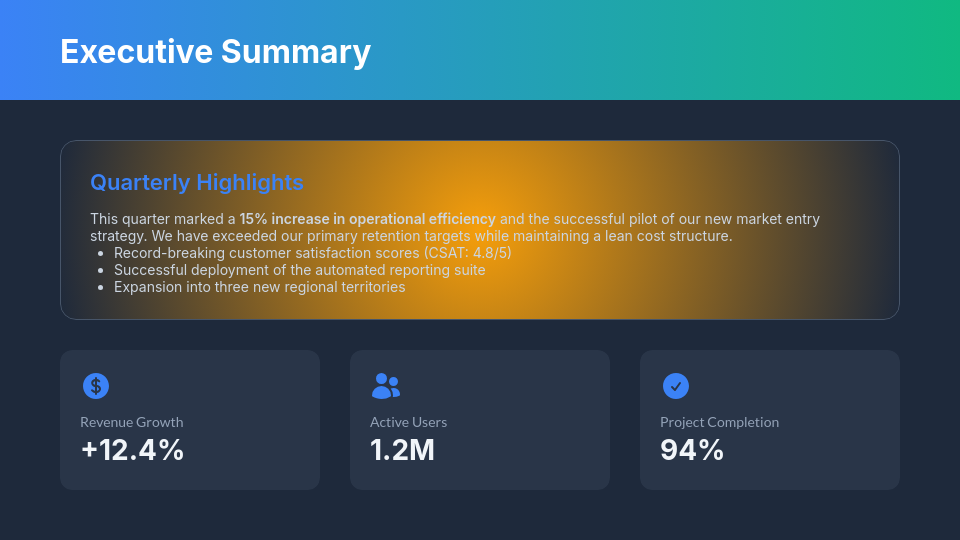 Quarterly Business Review Executive Sync