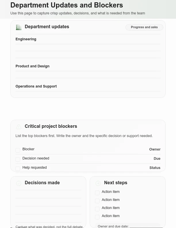 Weekly Team Alignment Strategy Planner