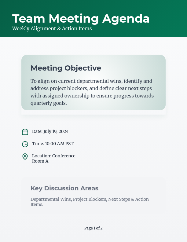 Weekly Team Sync and Strategy Session