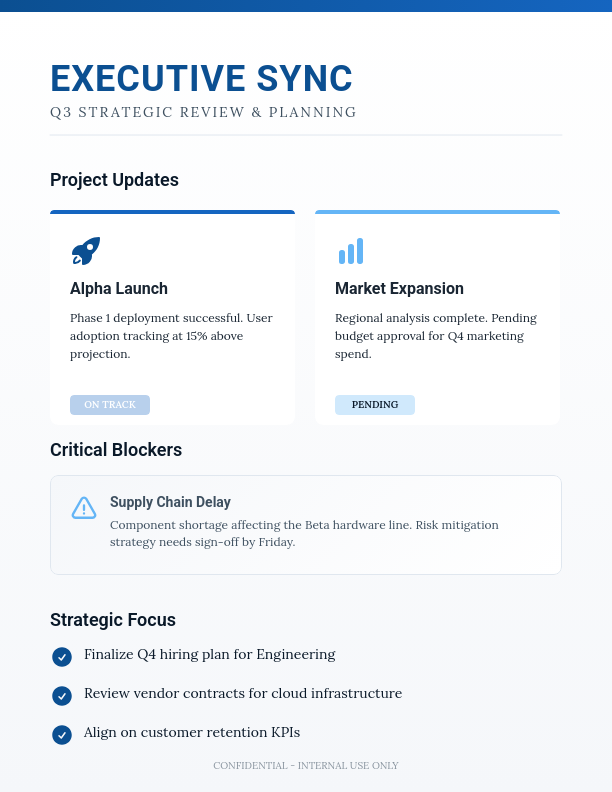 Collaborative Team Sync Outline