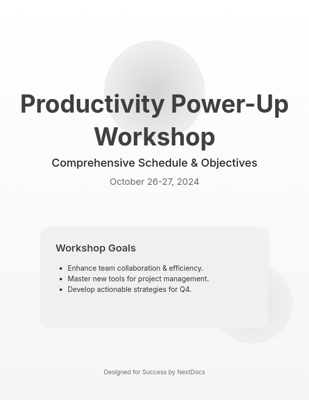 Collaborative Team Workshop Agenda