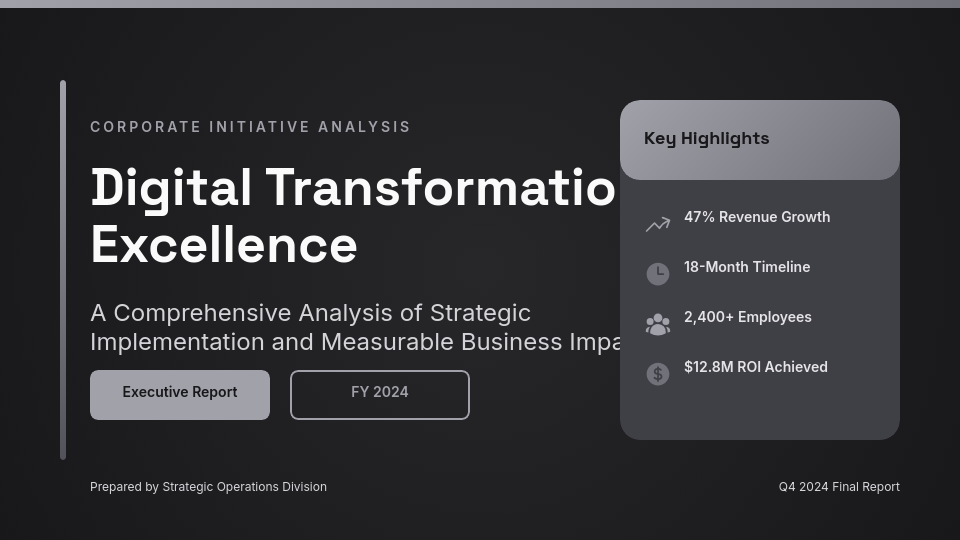 Enterprise Digital Transformation Results
