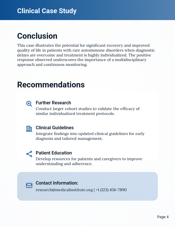Clinical Patient Care Outcome Study