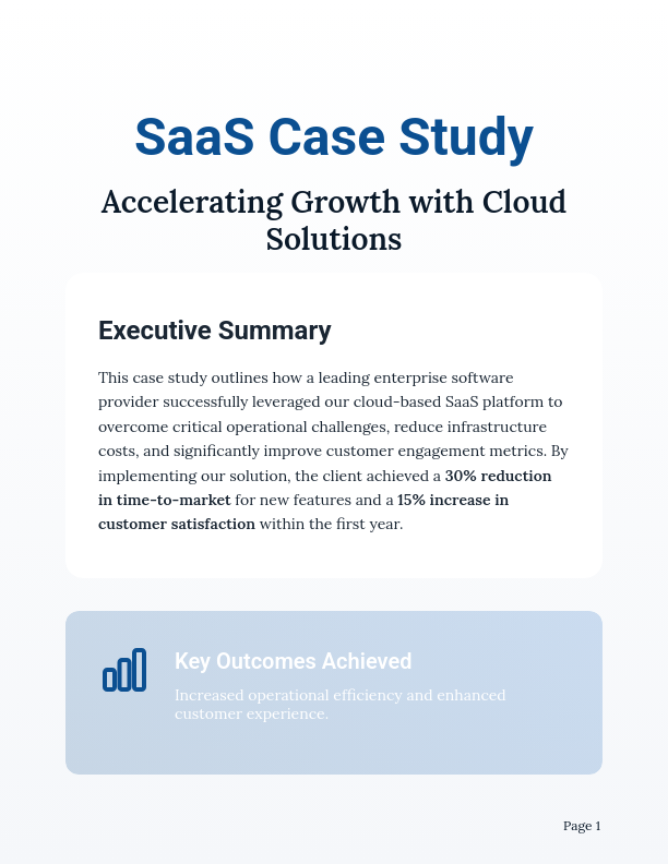 SaaS Efficiency and ROI Performance Study