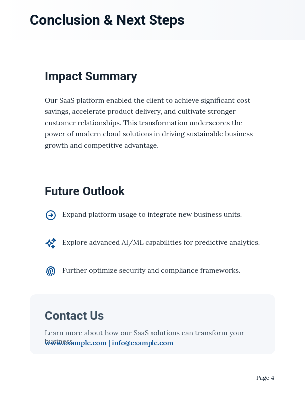 SaaS Efficiency and ROI Performance Study