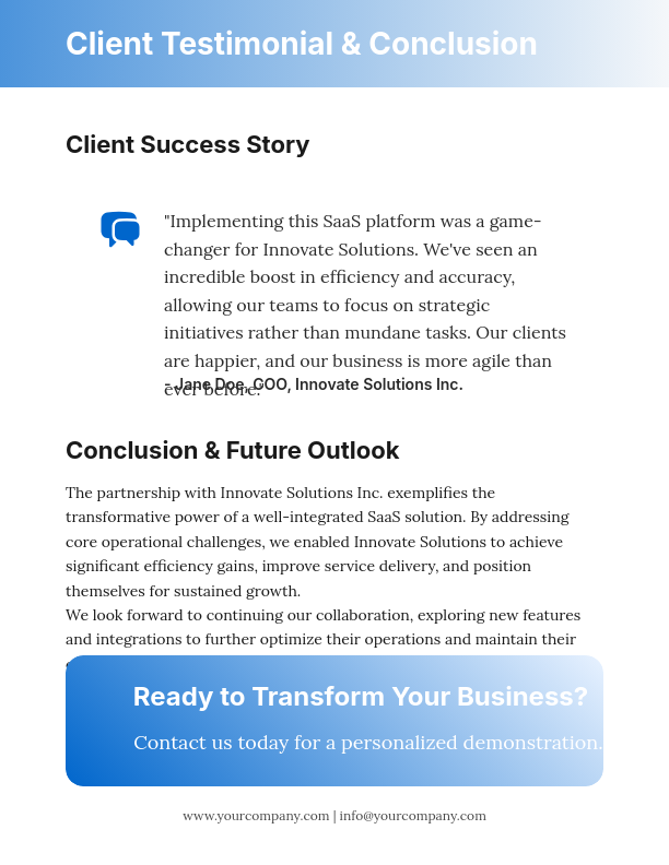 SaaS Customer Success and ROI Analysis