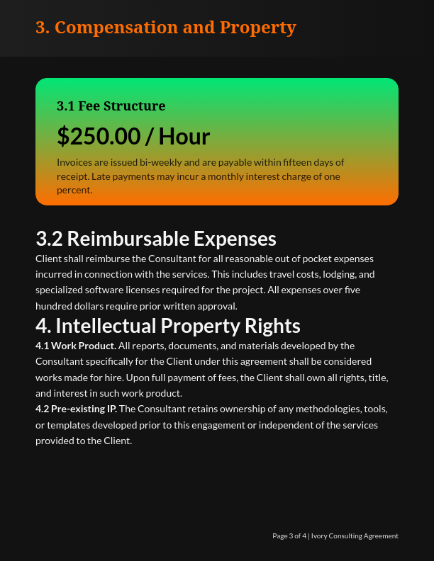 Independent Consultant Services Contract