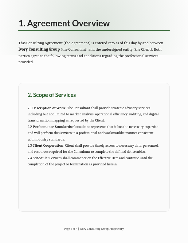 Independent Consultant Engagement Agreement