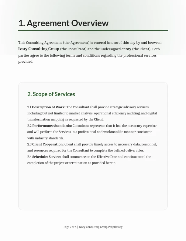 Independent Consultant Engagement Agreement