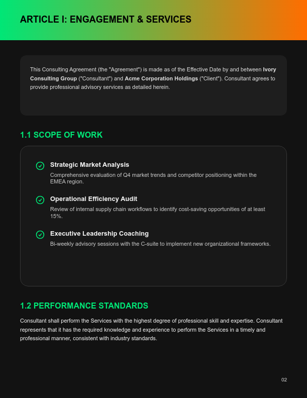 Independent Consulting Services Agreement