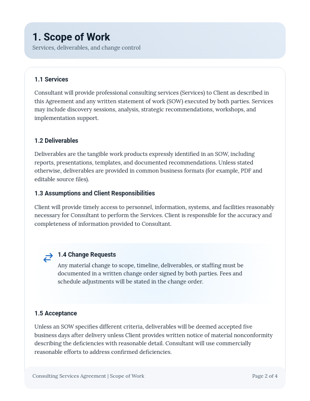 Independent Consultant Services Agreement