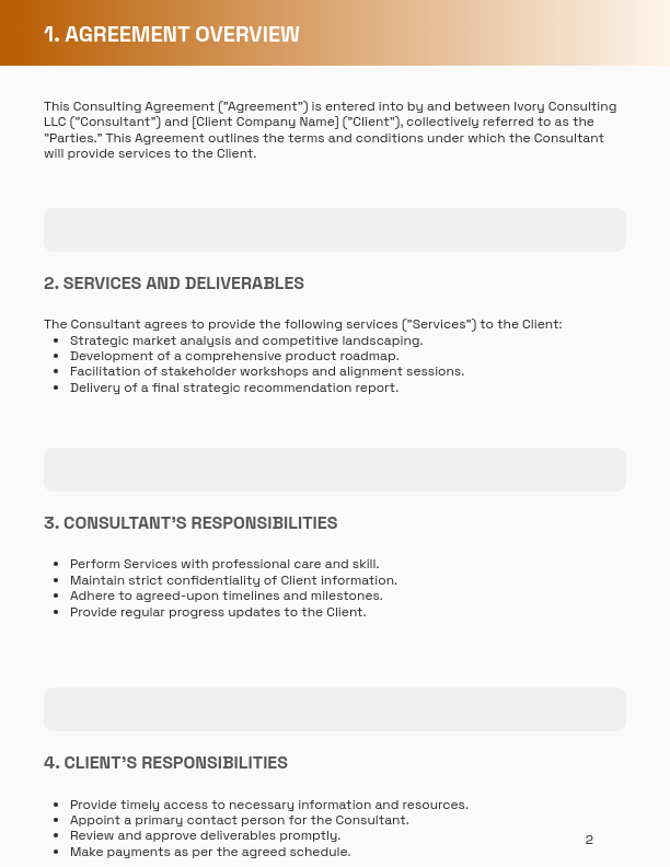 Strategic Consulting Services Agreement