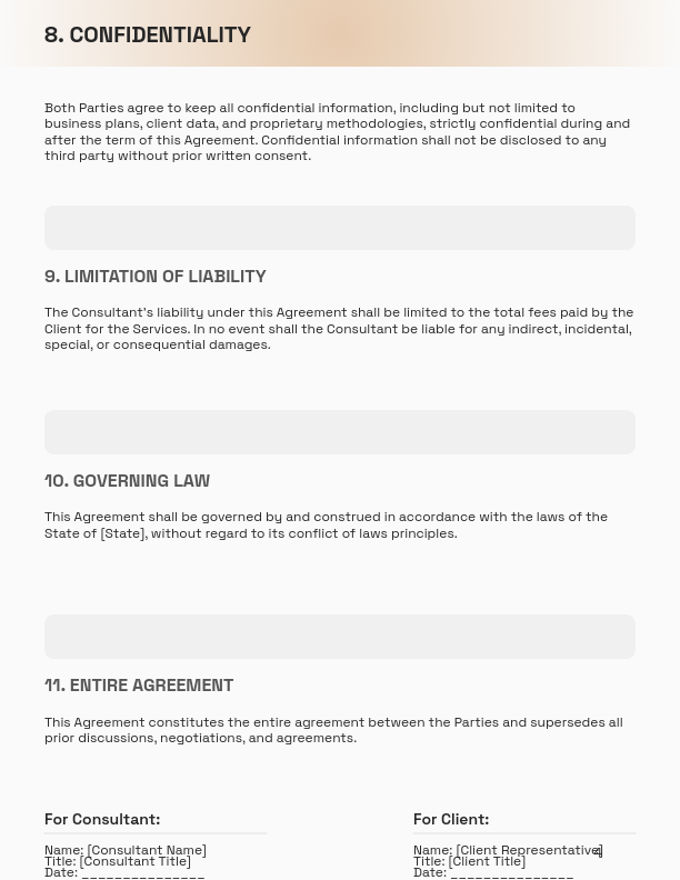 Strategic Consulting Services Agreement