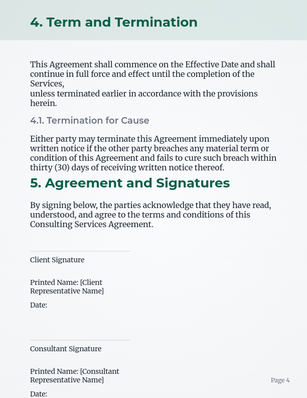 Strategic Consulting Services Agreement